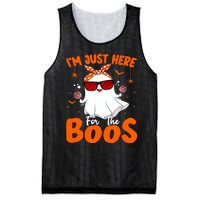 Im Just Here For The Boos Funny Halloween Wo Ghost Wine Mesh Reversible Basketball Jersey Tank