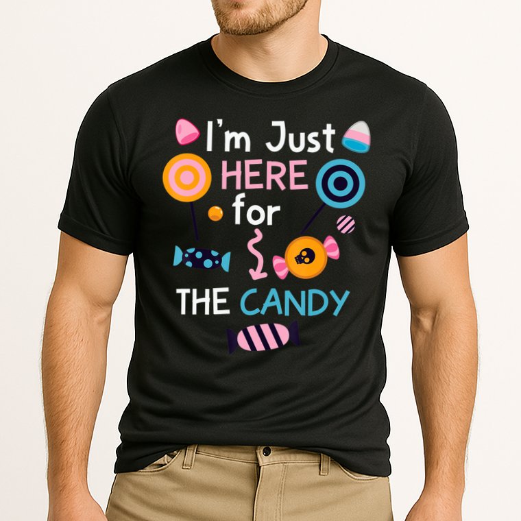 I'm Just Here For The Candy Cute Halloween Candy Party Cooling Performance Crew T-Shirt