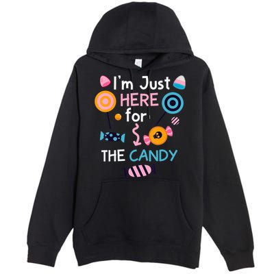 I'm Just Here For The Candy Cute Halloween Candy Party Premium Pullover Hoodie