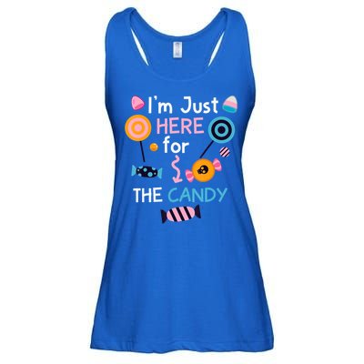 I'm Just Here For The Candy Cute Halloween Candy Party Ladies Essential Flowy Tank