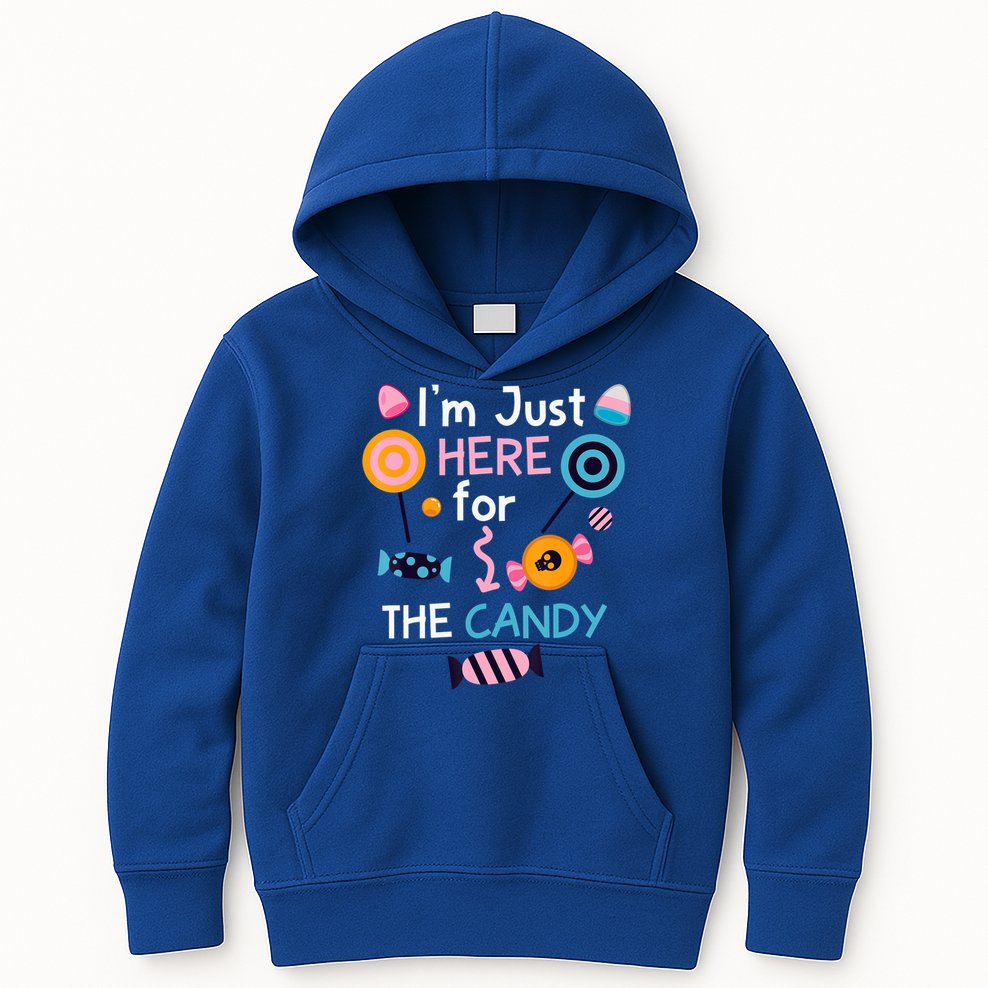 I'm Just Here For The Candy Cute Halloween Candy Party Kids Hoodie