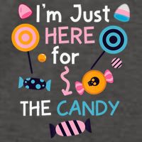 I'm Just Here For The Candy Cute Halloween Candy Party Vector Backpack