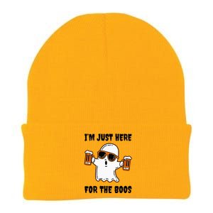 Im Just Here For The Boos Funny Halloween Beer Lovers Drink Knit Cap Winter Beanie