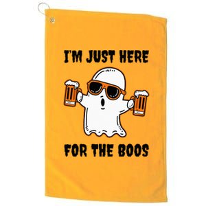 Im Just Here For The Boos Funny Halloween Beer Lovers Drink Platinum Collection Golf Towel