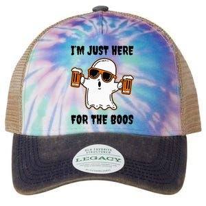 Im Just Here For The Boos Funny Halloween Beer Lovers Drink Legacy Tie Dye Trucker Hat