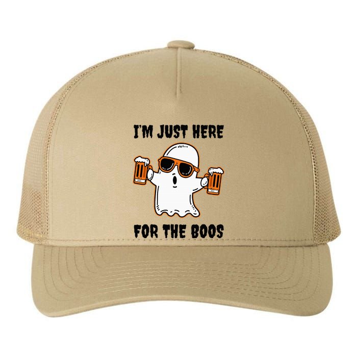 Im Just Here For The Boos Funny Halloween Beer Lovers Drink Yupoong Adult 5-Panel Trucker Hat