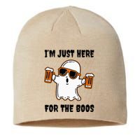 Im Just Here For The Boos Funny Halloween Beer Lovers Drink Sustainable Beanie