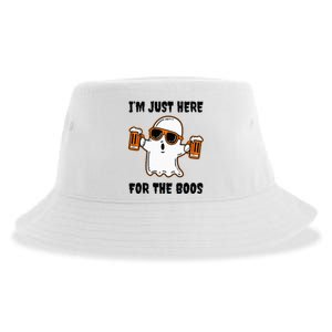 Im Just Here For The Boos Funny Halloween Beer Lovers Drink Sustainable Bucket Hat