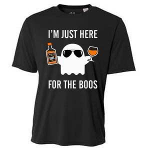 I'm Just Here For The Boos Funny Halloween Liquor Cooling Performance Crew T-Shirt