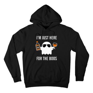 I'm Just Here For The Boos Funny Halloween Liquor Hoodie