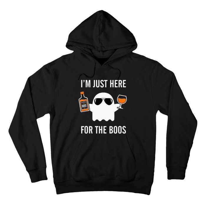 I'm Just Here For The Boos Funny Halloween Liquor Hoodie