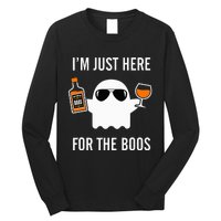 I'm Just Here For The Boos Funny Halloween Liquor Long Sleeve Shirt