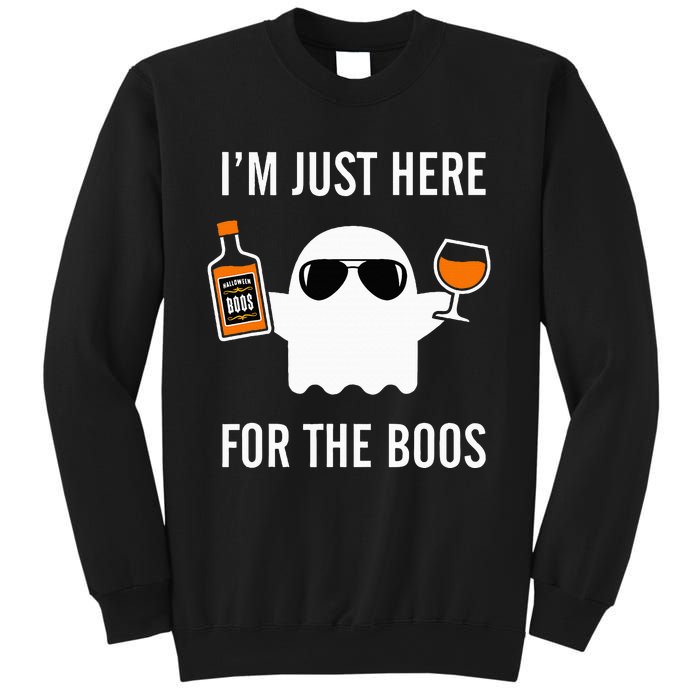 I'm Just Here For The Boos Funny Halloween Liquor Sweatshirt