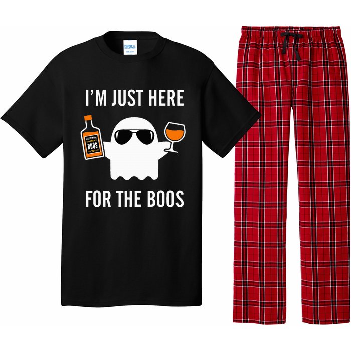 I'm Just Here For The Boos Funny Halloween Liquor Pajama Set