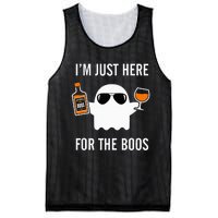 I'm Just Here For The Boos Funny Halloween Liquor Mesh Reversible Basketball Jersey Tank