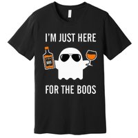 I'm Just Here For The Boos Funny Halloween Liquor Premium T-Shirt