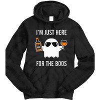 I'm Just Here For The Boos Funny Halloween Liquor Tie Dye Hoodie