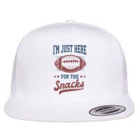 IM Just Here For The Snacks Flat Bill Trucker Hat