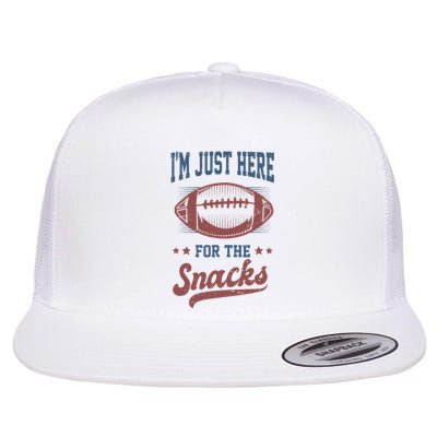 IM Just Here For The Snacks Flat Bill Trucker Hat