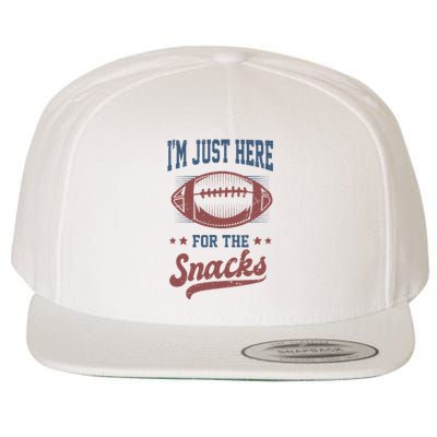 IM Just Here For The Snacks Wool Snapback Cap