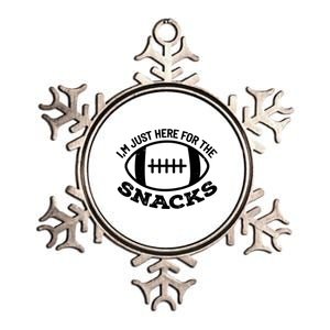 I'm Just Here For The Snacks Funny Football Sports Gift Metallic Star Ornament