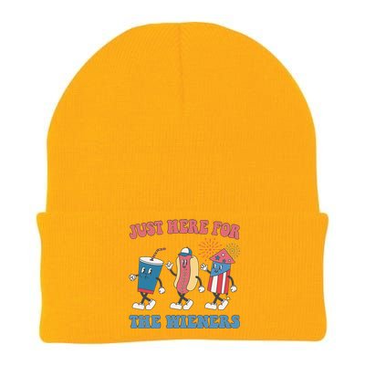 IM Just Here For The Wieners Lovers 4th Of July Party Knit Cap Winter Beanie