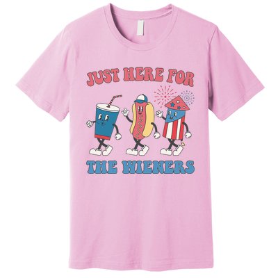 IM Just Here For The Wieners Lovers 4th Of July Party Premium T-Shirt