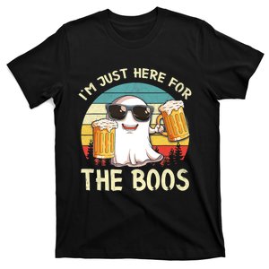 I'm Just Here For The Boos Funny Halloween Beer Lovers Drink T-Shirt