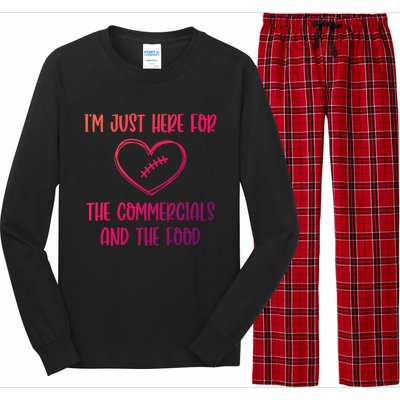 Im Just Here For The Commercials And The Food Gift Long Sleeve Pajama Set