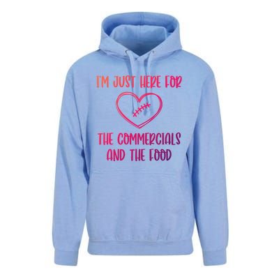 Im Just Here For The Commercials And The Food Gift Unisex Surf Hoodie