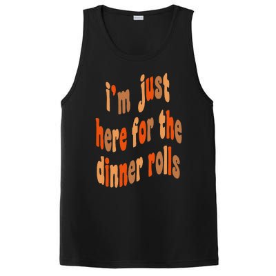 I'm Just Here For The Dinner Rolls Retro Thanksgiving Bread PosiCharge Competitor Tank