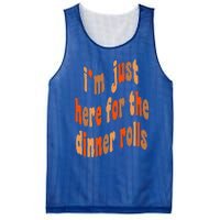 I'm Just Here For The Dinner Rolls Retro Thanksgiving Bread Mesh Reversible Basketball Jersey Tank