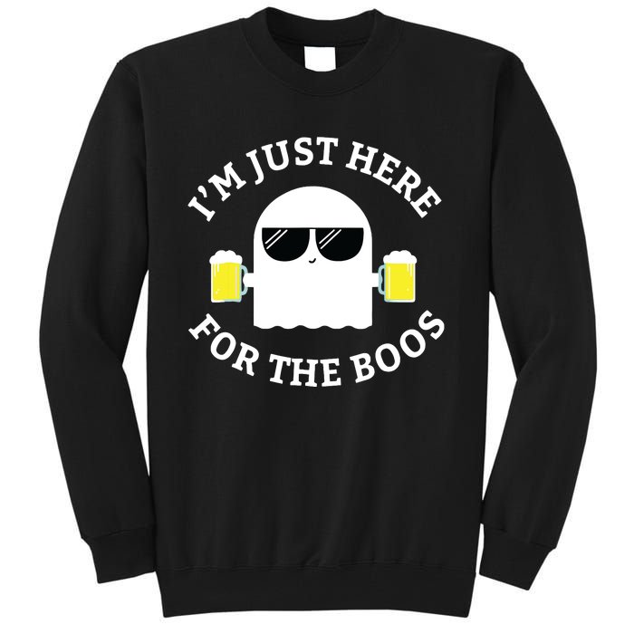 IM Just Here For The Boos Funny Boo Ghost Halloween Tall Sweatshirt