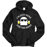 IM Just Here For The Boos Funny Boo Ghost Halloween Tie Dye Hoodie