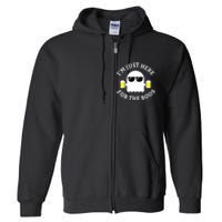 IM Just Here For The Boos Funny Boo Ghost Halloween Full Zip Hoodie