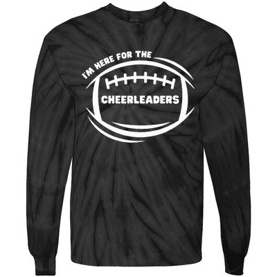 IM Just Here For The Cheerleaders Cheerleading Mom Mama Tie-Dye Long Sleeve Shirt