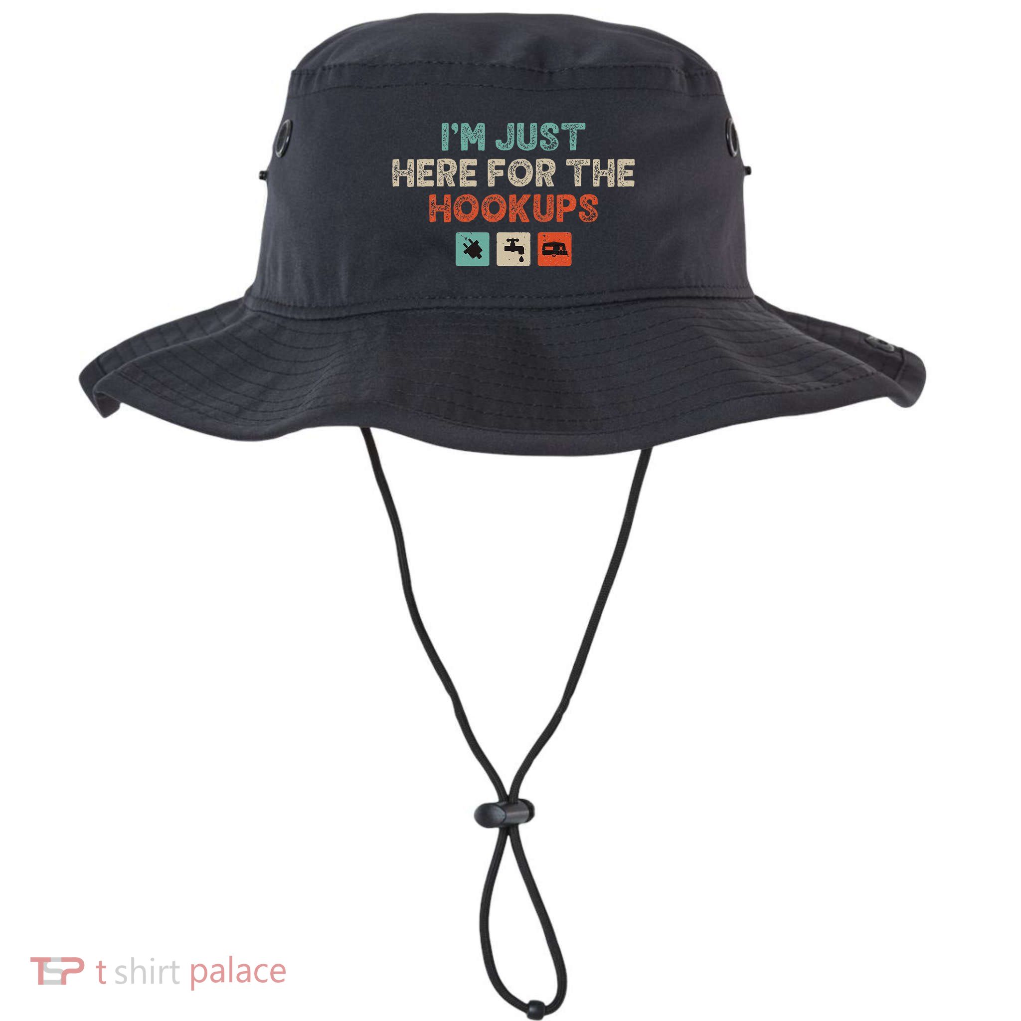 Im Just Here For The Hookups Bucket Hat