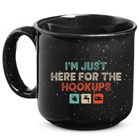 Im Just Here For The Hookups 15oz Campfire Ceramic Mug