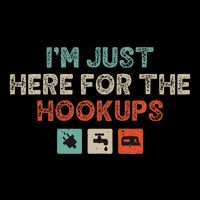 Im Just Here For The Hookups Drawstring Bag