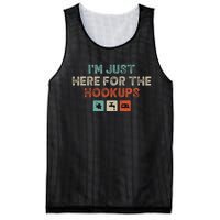 Im Just Here For The Hookups Mesh Reversible Basketball Jersey Tank