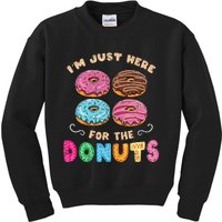 Im Just Here For The Donuts Candy Lover Kids Sweatshirt