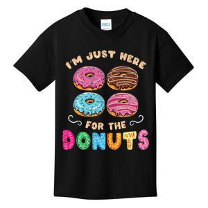 Im Just Here For The Donuts Candy Lover Kids T-Shirt