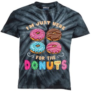 Im Just Here For The Donuts Candy Lover Kids Tie-Dye T-Shirt