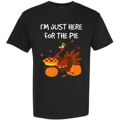 I'm just here for the Pie Funny Thanksgiving Pumpkin Pie Garment-Dyed Heavyweight T-Shirt