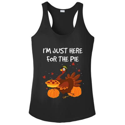 I'm just here for the Pie Funny Thanksgiving Pumpkin Pie Ladies PosiCharge Competitor Racerback Tank