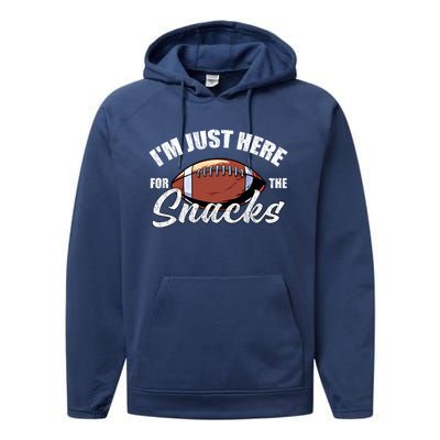 I'm Just Here For The Snacks Gift Performance Fleece Hoodie