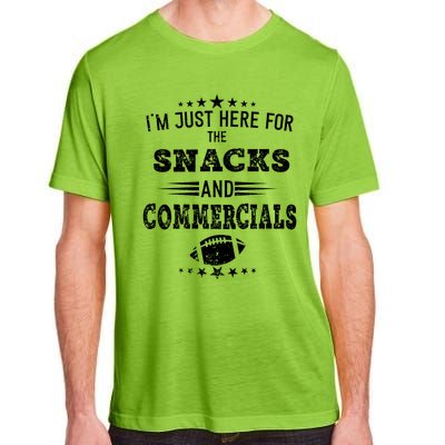 I'm Just Here For The Snacks And Commercials Football Gift Adult ChromaSoft Performance T-Shirt