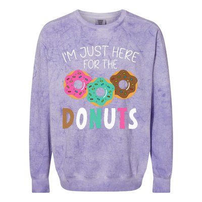 Im Just Here For The Donuts Baking Bakery Owner Colorblast Crewneck Sweatshirt