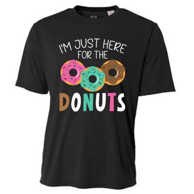 Im Just Here For The Donuts Baking Bakery Owner Cooling Performance Crew T-Shirt