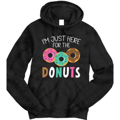 Im Just Here For The Donuts Baking Bakery Owner Tie Dye Hoodie